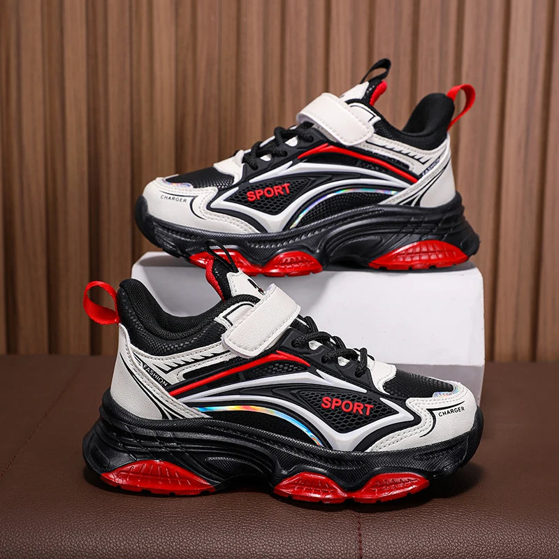 Zapatos de tenis para niños, novedad de verano, tendencia, deportes juveniles, respirar, rebote, comodidad, estudiantes masculinos, zapatillas de ocio diario para niños