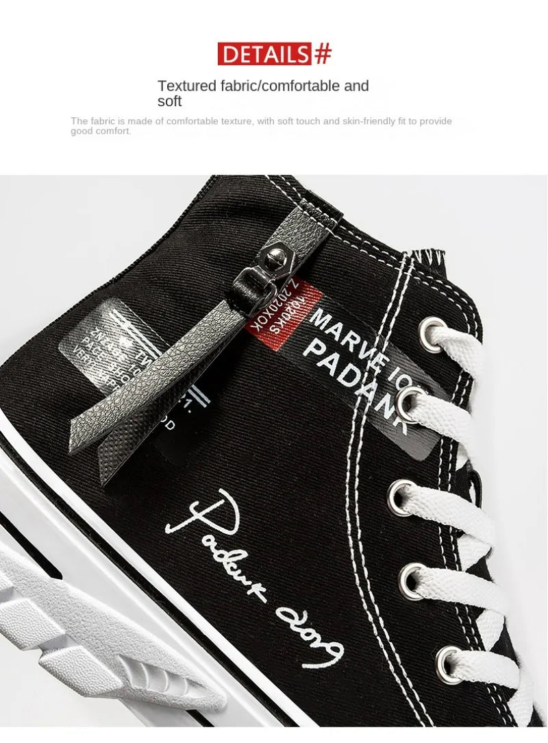 Men's Shoes 2024 New High Top Sneakers for Men Casual Breathable Platform Shoe Male Vulcanize Canvas Shoes Zapatos Para Hombres