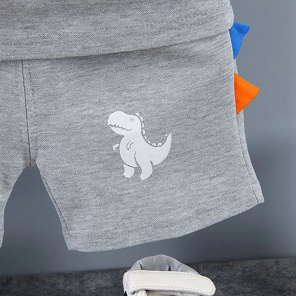 Nueva ropa de verano para bebés, camiseta de dibujos animados para niños, pantalones cortos, 2 unids/set, conjunto de ropa para niños, disfraz informal infantil, chándales para niños pequeños
