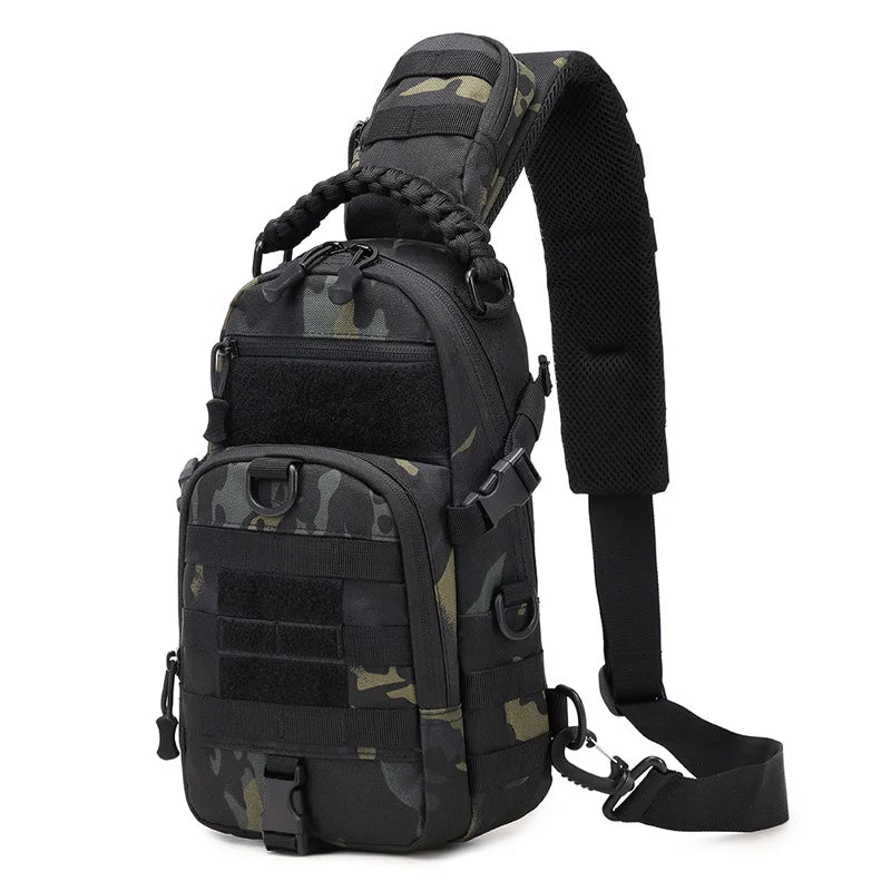 Bolsa de pecho para acampar, mochila táctica para hombre, deporte, hombro, senderismo al aire libre, escalada, ciclismo, pesca, viaje, riñonera MOLLE