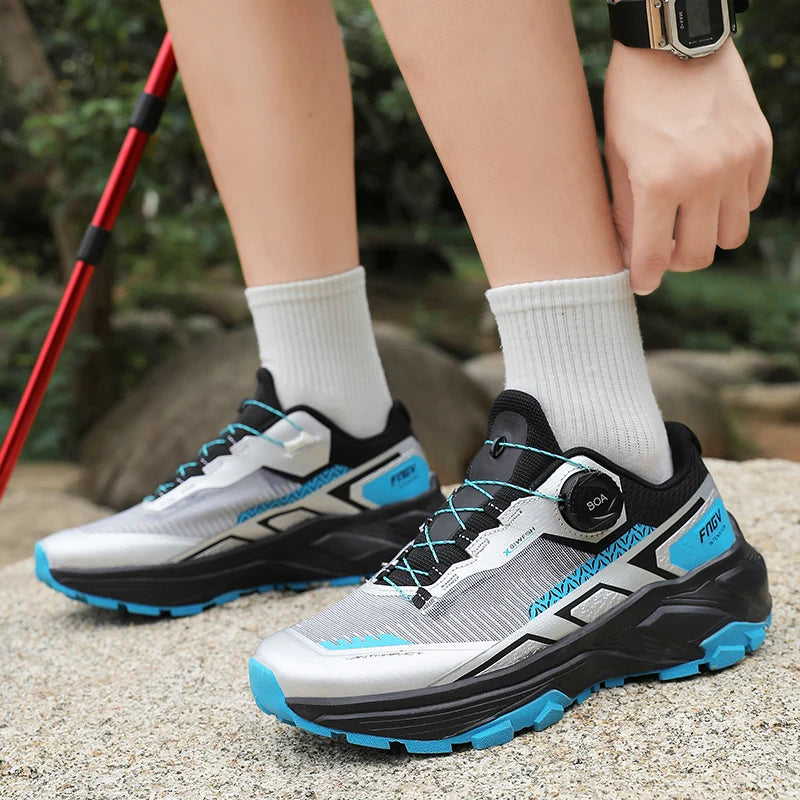 Zapatos de senderismo al aire libre con estilo para hombre, zapatillas de senderismo resistentes con forro cálido de felpa para calzado masculino de invierno
