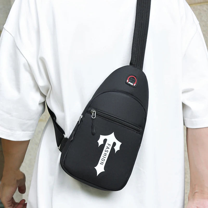 Bolso de mano informal para hombre, bolso deportivo, bandolera de un solo hombro, bolso de pecho de moda, bolsillo de una sola capa