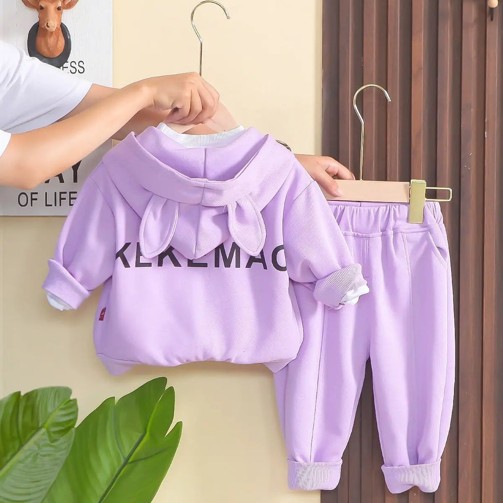 Conjunto Bebé Niña 3 Piezas - Abrigo + Camiseta + Pantalón