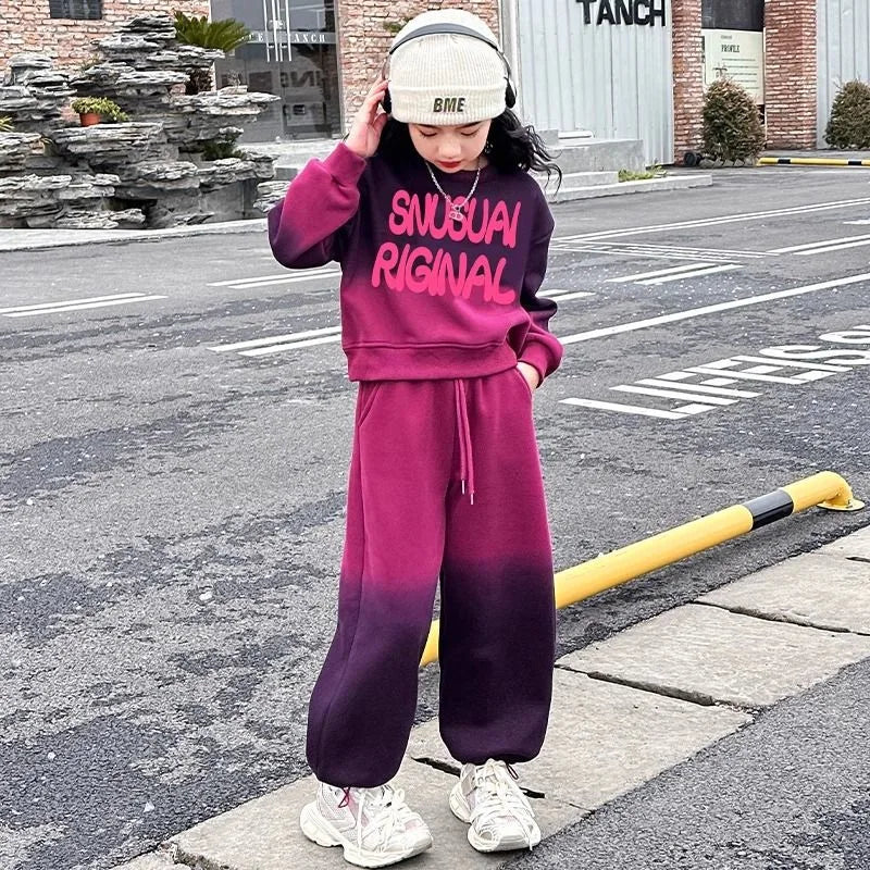 Chándal Primavera Niñas 8-12 Años - Conjunto Deportivo Coreano