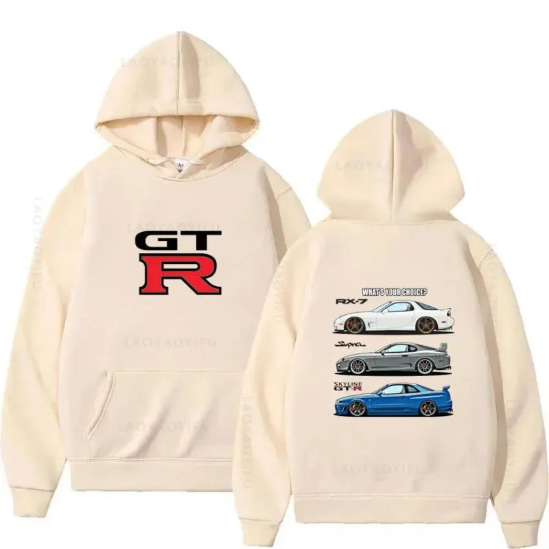 Sudadera GTR Skyline R34 Hombre - Estilo Urbano Cyberpunk