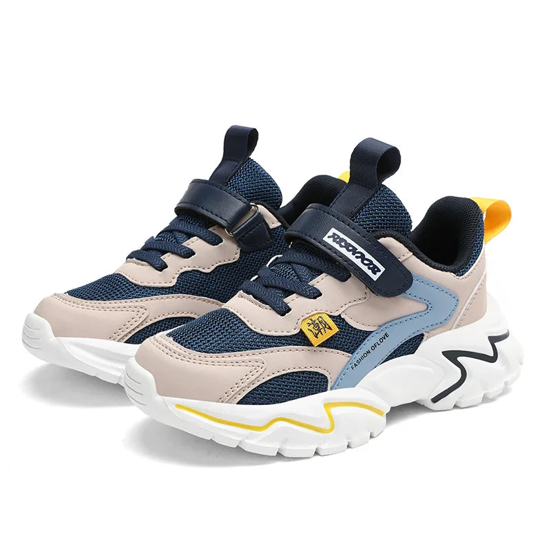 Zapatillas de deporte de moda para niños, zapatos de malla para niños, zapatos escolares informales de 6 a 12 años, zapatillas deportivas de tenis para niño