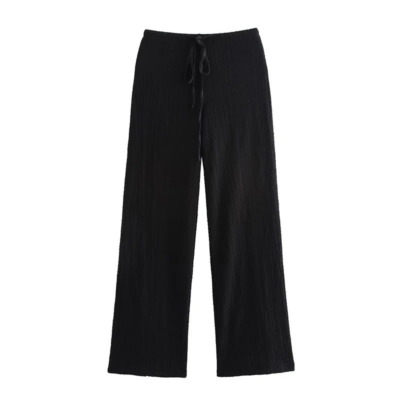 Willshela, conjunto de 2 piezas a la moda para mujer, camisetas sin mangas lisas con una botonadura y pantalones Vintage de cintura alta elástica, traje de pantalones elegantes para mujer