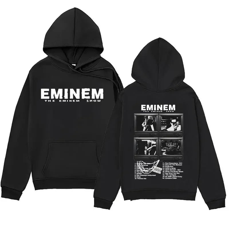 Sudadera con capucha para hombre y mujer, ropa de calle de gran tamaño con estampado de rapero Eminem, Álbum de MúsicaCuatro seaso