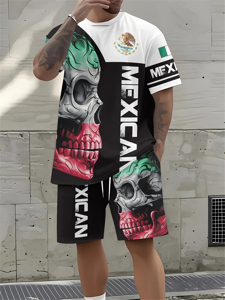 Conjunto Streetwear Hombre 2 Piezas | Camisa + Pantalón Corto Estampado
