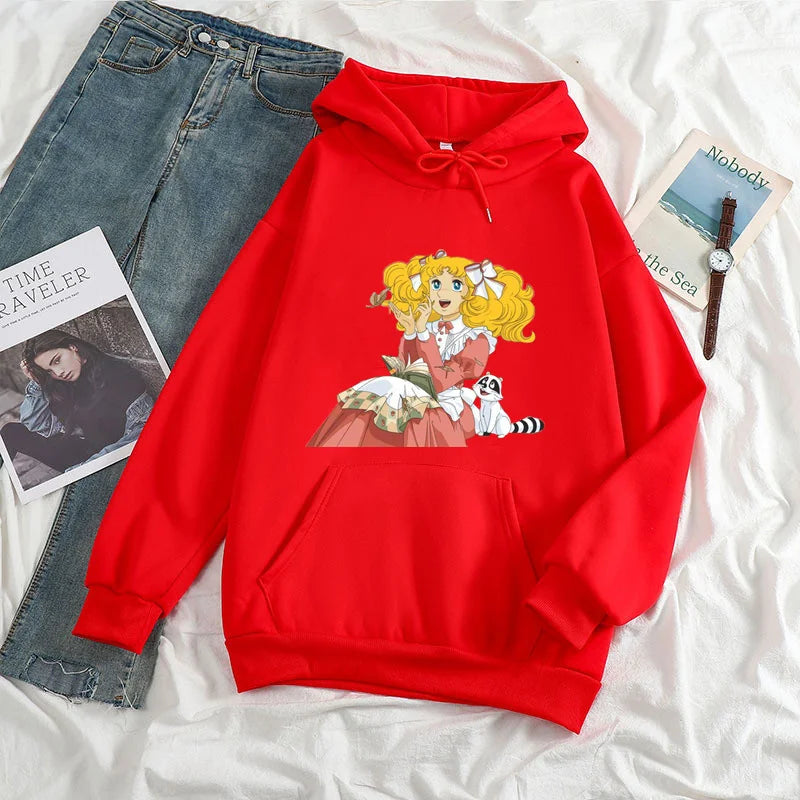 Ropa Vintage con capucha para mujer, sudaderas con capucha de moda Harajuku, sudadera con dibujos de dulces de los años 90, jerséis con capucha para mujer 2022