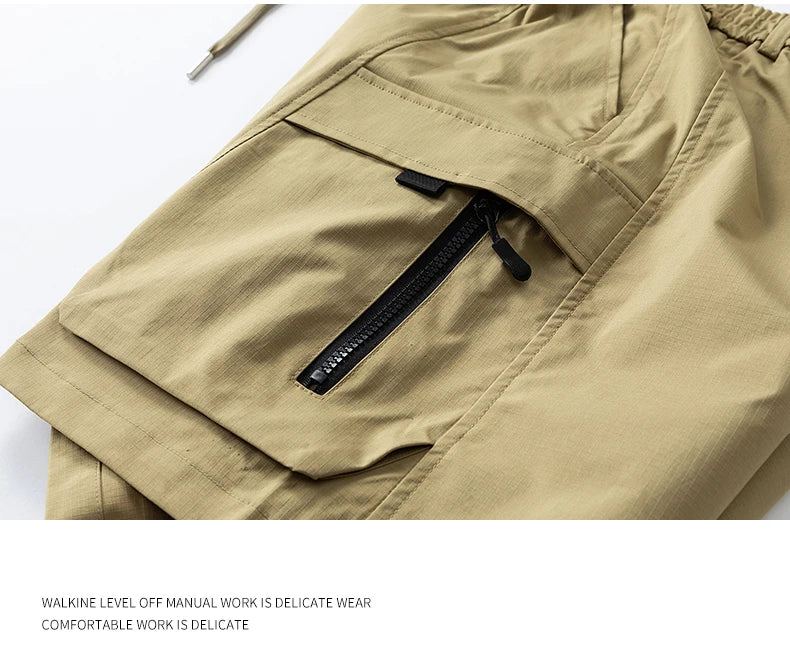 Pantalones Cortos Cargo de Verano para Hombre, de Secado Rápido, Ligeros, para Senderismo, Tácticos, con Múltiples Bolsillos Grandes, Casuales, para Pesca y Golf 2026