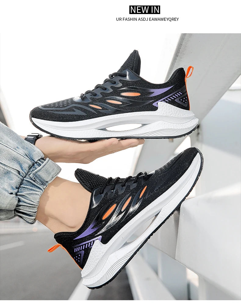 Zapatos deportivos transpirables para hombre, novedad de primavera, malla, moda informal, zapatos versátiles de moda para hombre, zapatos para correr de verano adecuados para deportes al aire libre