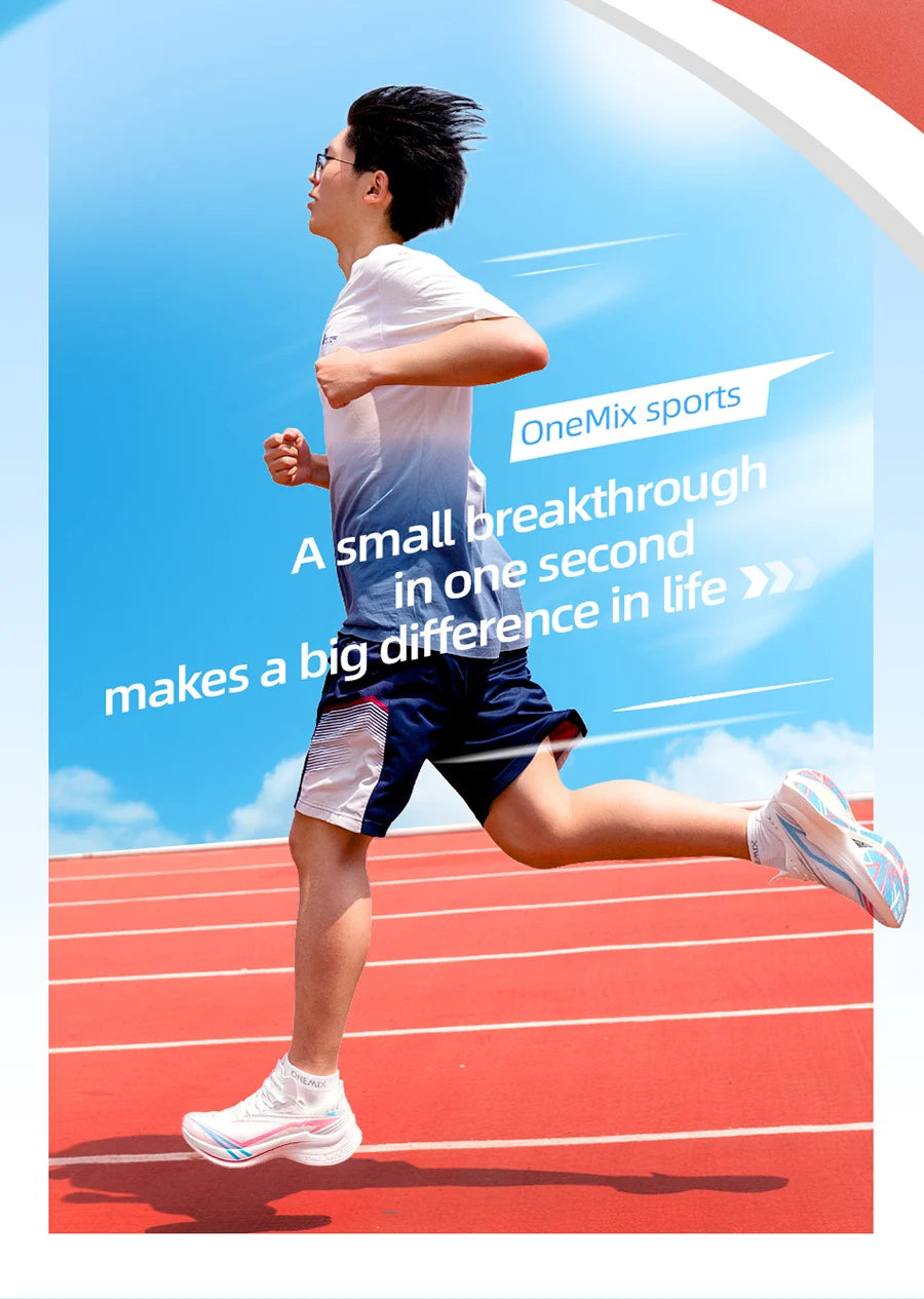 ONEMIX-zapatillas para correr para maratón, placa de carbono, prueba profesional, soporte estable para zapatillas de deporte ultraligeras que absorben los golpes, novedad de 2025