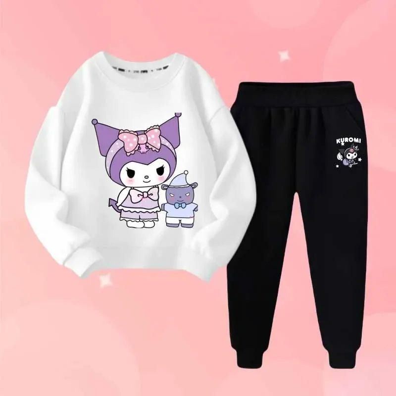 Conjunto Kuromi Sanrio Niños - Sudadera + Pantalones 2 Piezas