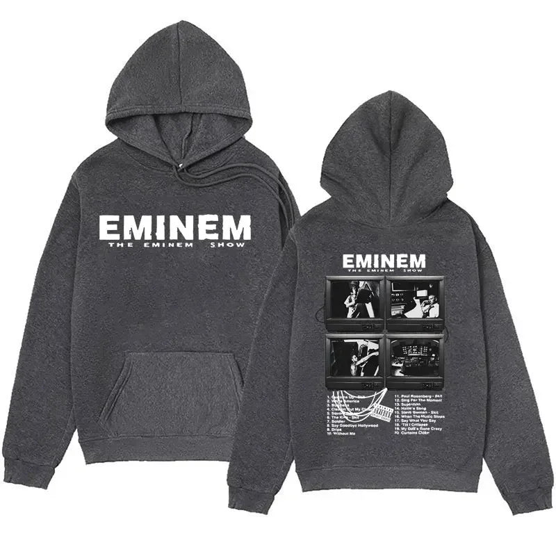 Sudadera con capucha para hombre y mujer, ropa de calle de gran tamaño con estampado de rapero Eminem, Álbum de MúsicaCuatro seaso