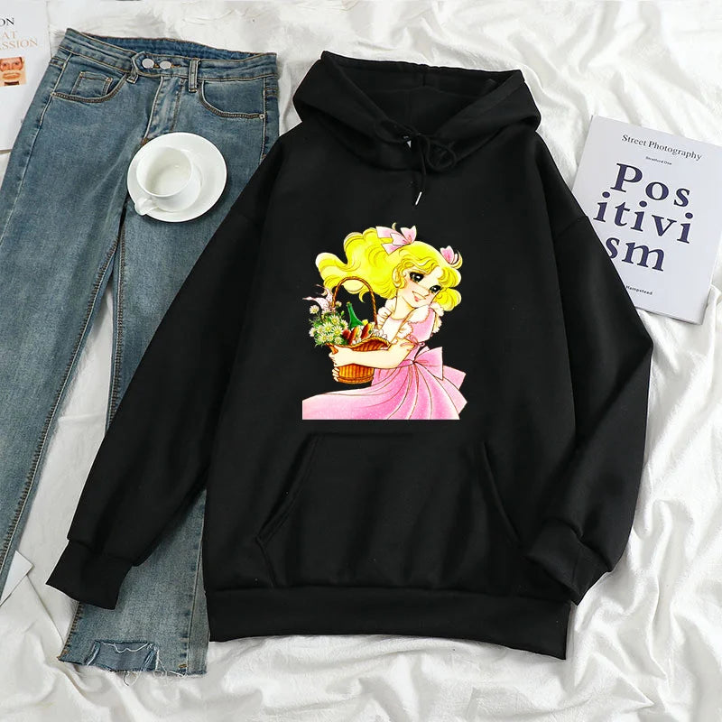 Ropa Vintage con capucha para mujer, sudaderas con capucha de moda Harajuku, sudadera con dibujos de dulces de los años 90, jerséis con capucha para mujer 2022