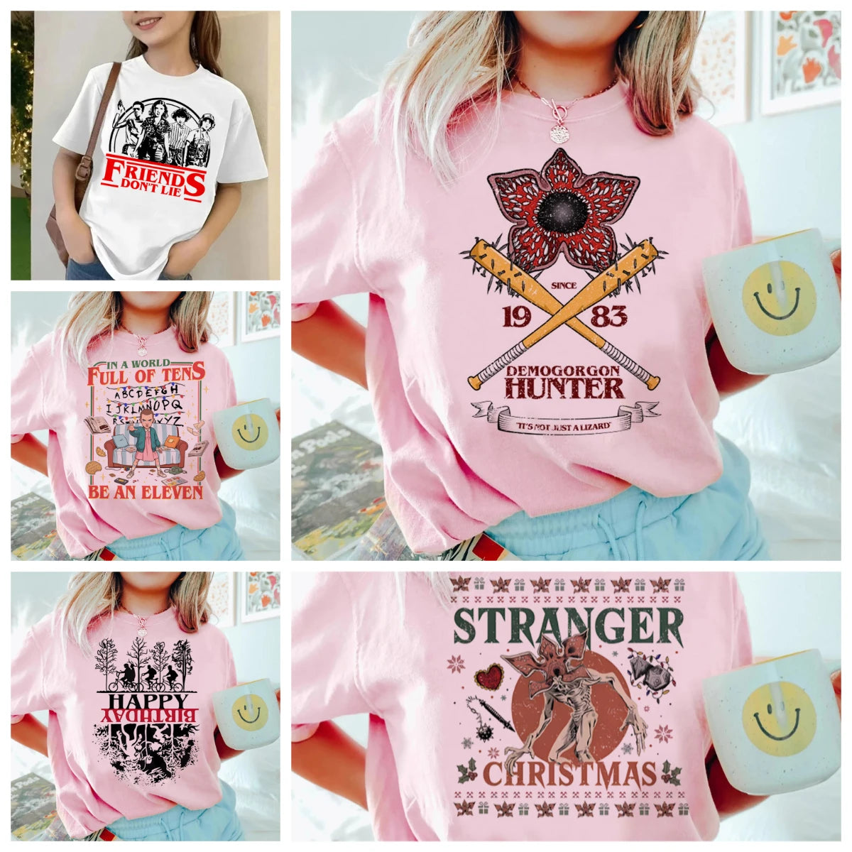 Camiseta Running Up That Hill para niños, camiseta de manga corta The Demogorgon para niños, camisetas informales holgadas con estampado con dibujo para niñas y niños