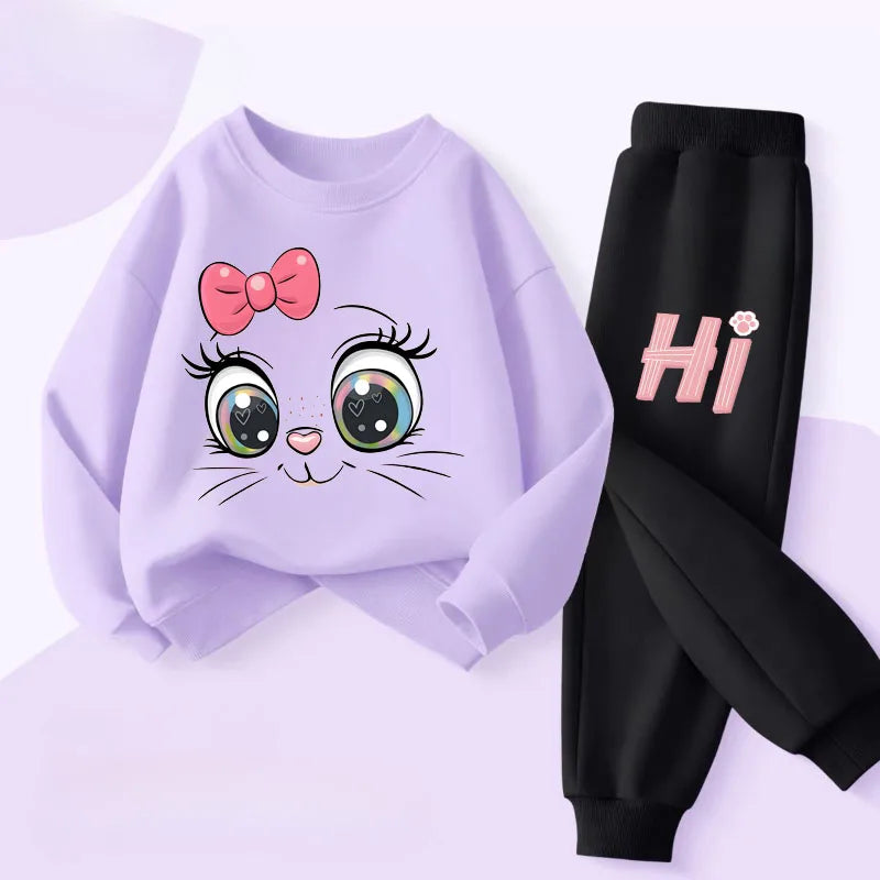 Conjunto Sudadera Niñas - Capucha + Pantalón 2 Piezas