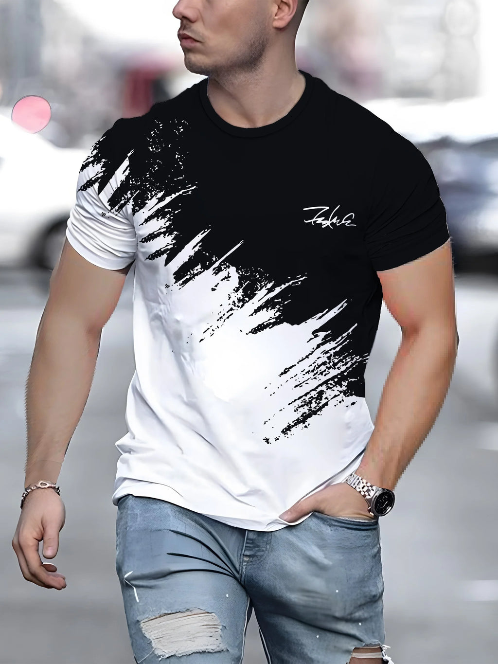 Camiseta de manga corta con cuello redondo para hombre, Jersey informal para exteriores, ropa de calle, camiseta deportiva, camisetas, ropa de gran tamaño