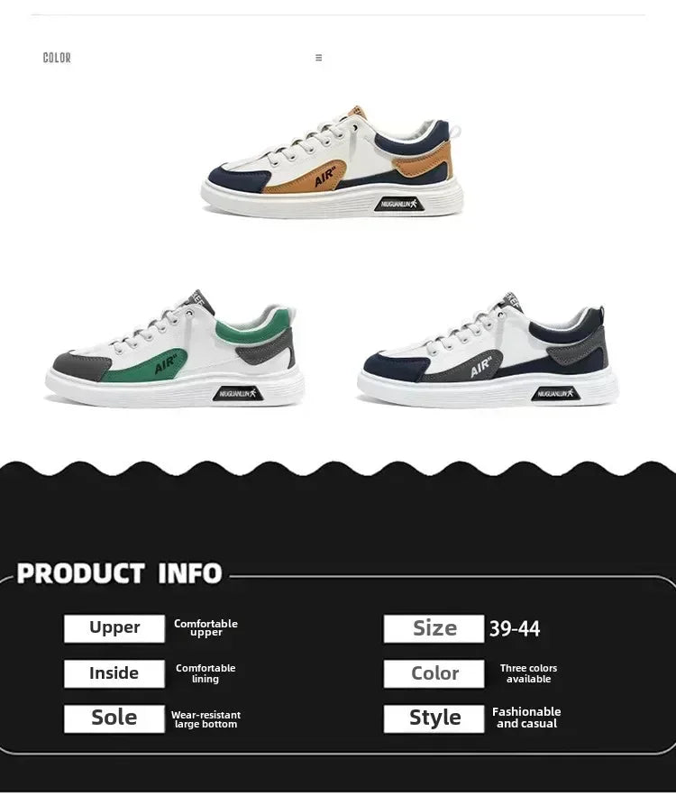 2025 casuales al aire cordones estilo coreano viaje juvenil zapatos de fondo plano para hombres transpirable shoe