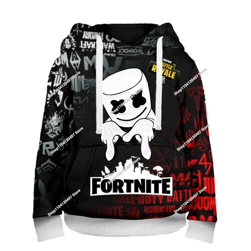 Sudaderas con capucha para niños Anime Harajuku Fortnite Cosplay Sudadera con capucha sudaderas con capucha primavera otoño ropa para niños Tops