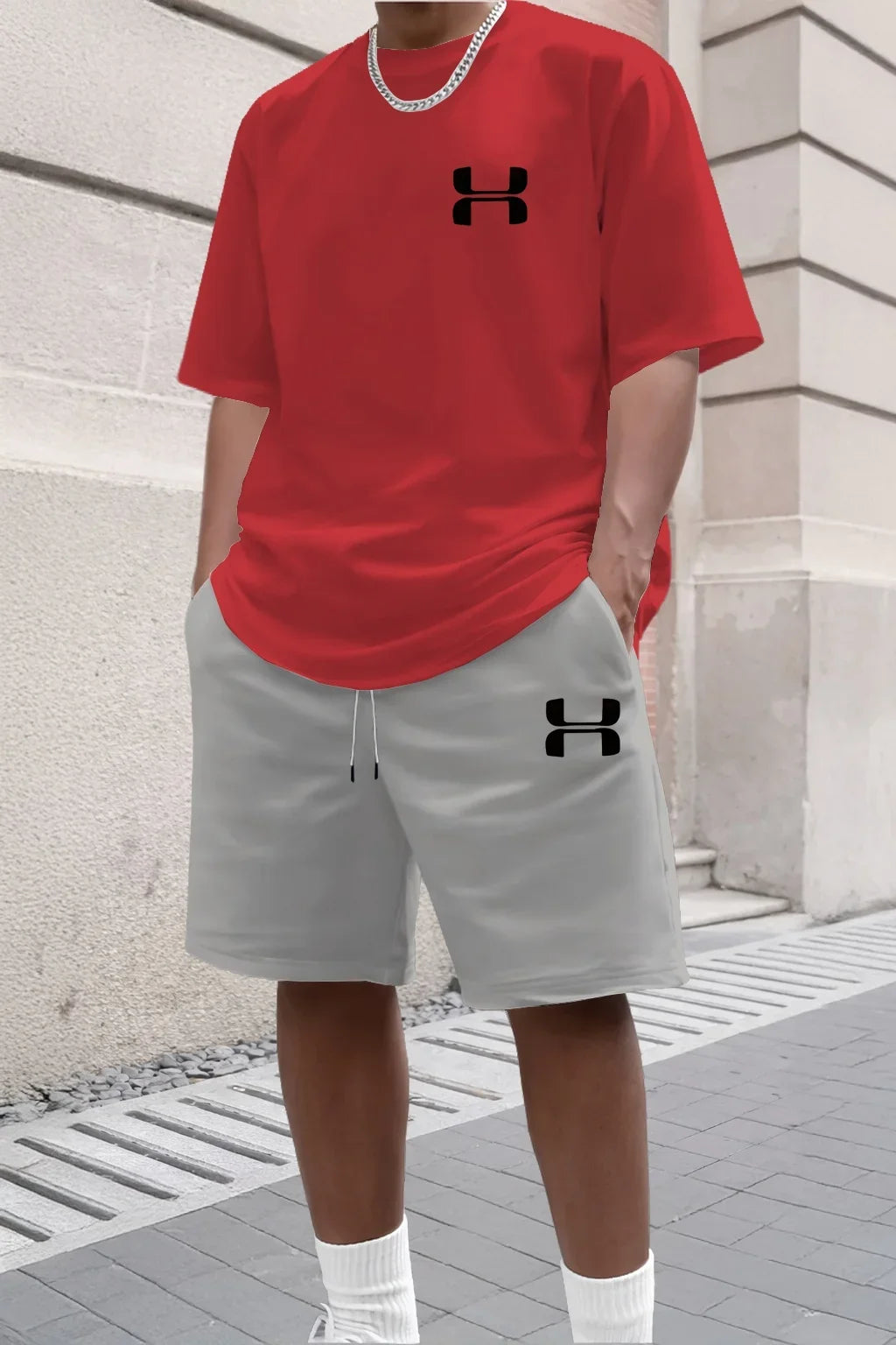 Conjunto Deportivo para Hombre 2026, Camiseta de Manga Corta y Pantalones Cortos Deportivos, Conjunto de Dos Piezas Informal para Verano