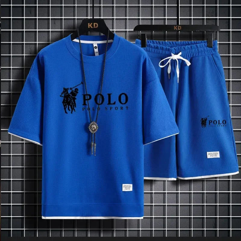 Conjunto Deportivo Hombre de 2 Piezas | Camiseta Transpirable y Shorts para Running, Fitness y Verano