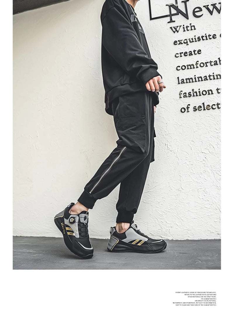 Zapatillas casuales de hombre, estilo coreano, versátiles, suela suave, cómodas, ligeras, con plataforma, para uso diario.