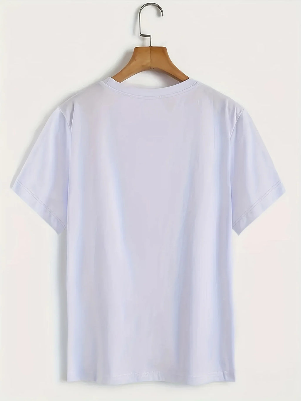 Camiseta con cuello redondo y estampado de labios, camiseta informal de manga corta para primavera y verano, ropa de mujer
