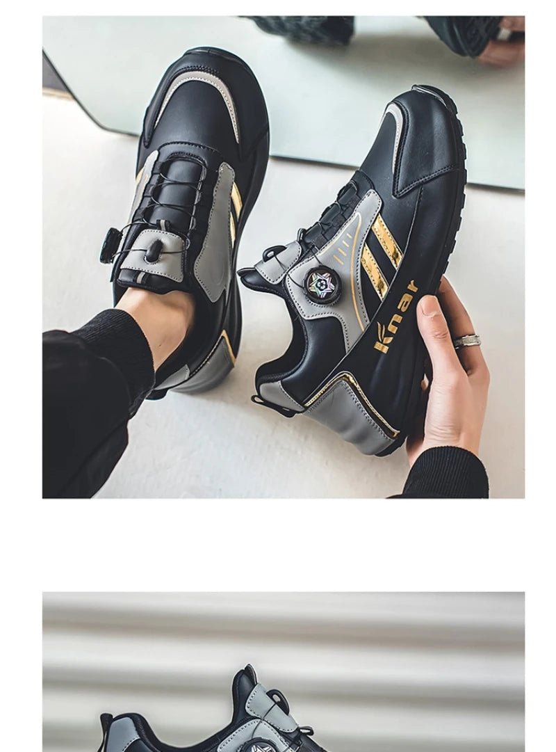 Zapatillas casuales de hombre, estilo coreano, versátiles, suela suave, cómodas, ligeras, con plataforma, para uso diario.