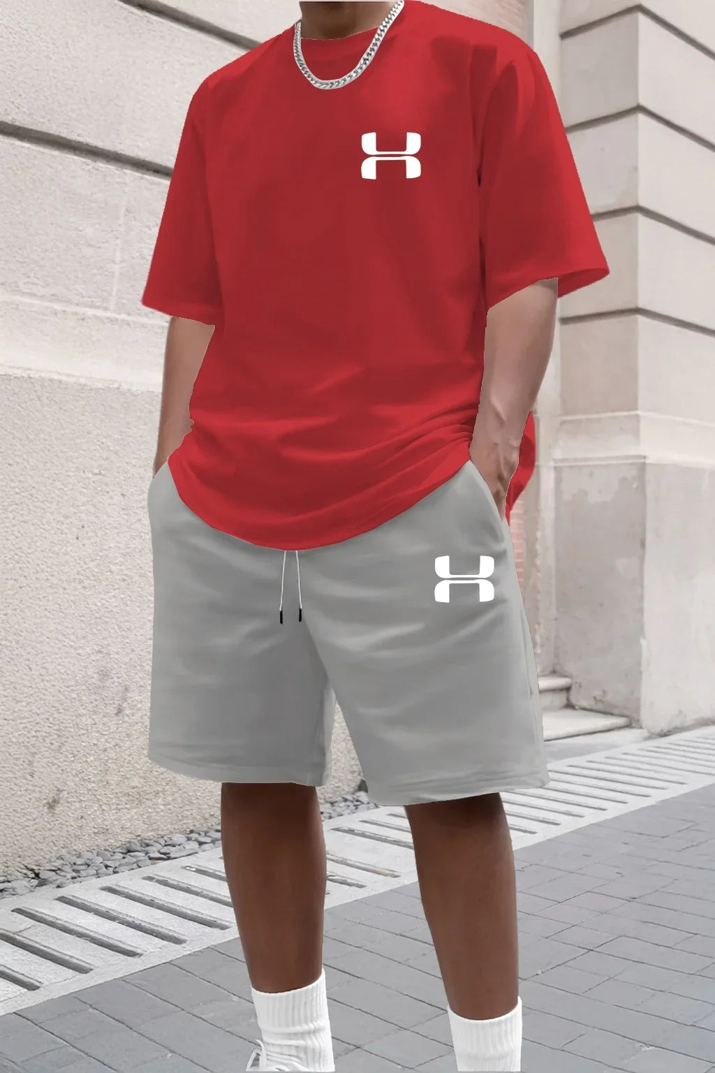 Conjunto Deportivo para Hombre 2026, Camiseta de Manga Corta y Pantalones Cortos Deportivos, Conjunto de Dos Piezas Informal para Verano