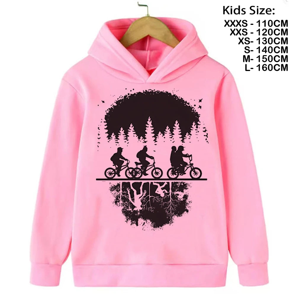 Eddie Munson Demogorgon Hawkins Cannibal Flower Sudadera con capucha Niños Dibujos animados Niños Niñas Niños Sudaderas