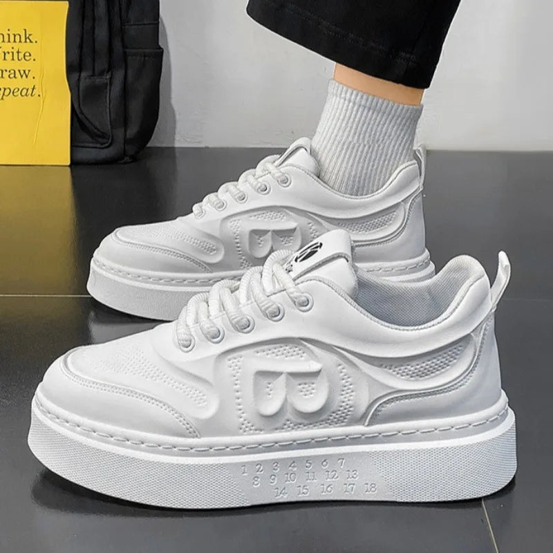 Tenis Para Hombre 2025 Men Casual Sport Shoes Spring Summer Trend Leather Low-top Flat Shoes Man Walking Footwear Versatile Plus