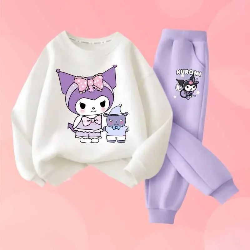 Conjunto Kuromi Sanrio Niños - Sudadera + Pantalones 2 Piezas