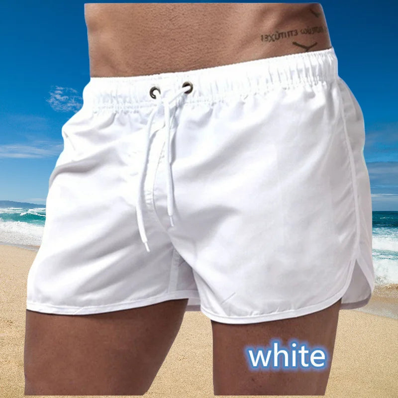Traje de Baño para Hombre, Verano 2026, Shorts de Playa, Marca de Moda, Sexy, Cintura Baja, Transpirable, para Surf