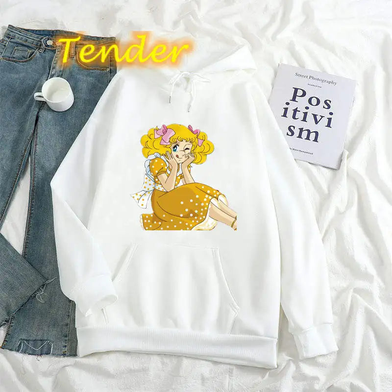 Ropa Vintage con capucha para mujer, sudaderas con capucha de moda Harajuku, sudadera con dibujos de dulces de los años 90, jerséis con capucha para mujer 2022