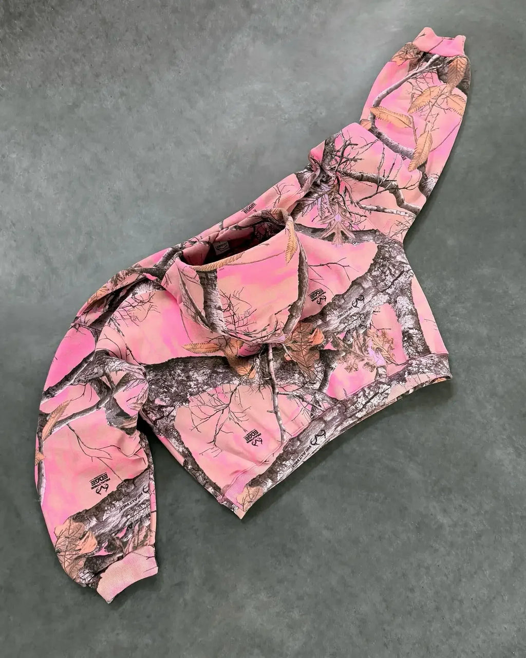 Streetwear Sudadera con capucha de camuflaje rosa con cremallera Y2k Harajuku Retro gótico conjunto de dos piezas para hombres y mujeres nueva moda Casual pantalones deportivos de camuflaje