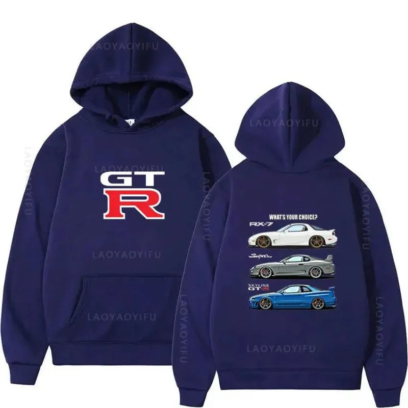 Sudadera GTR Skyline R34 Hombre - Estilo Urbano Cyberpunk