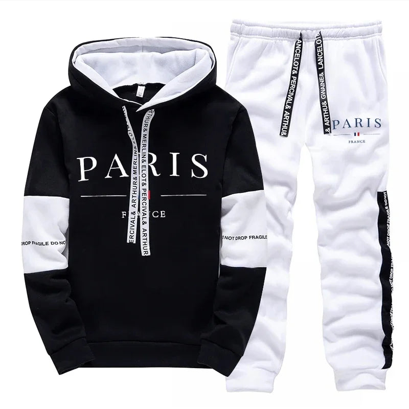Sudaderas con capucha para hombres, pantalones de chándal versátiles, ropa deportiva de alta calidad, ropa cómoda de vestir diaria, moda de otoño e invierno