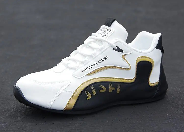 Zapatos de cuero para hombre, zapatillas transpirables de color sólido, antideslizantes, a la moda, impermeables, informales de viaje, novedad de otoño