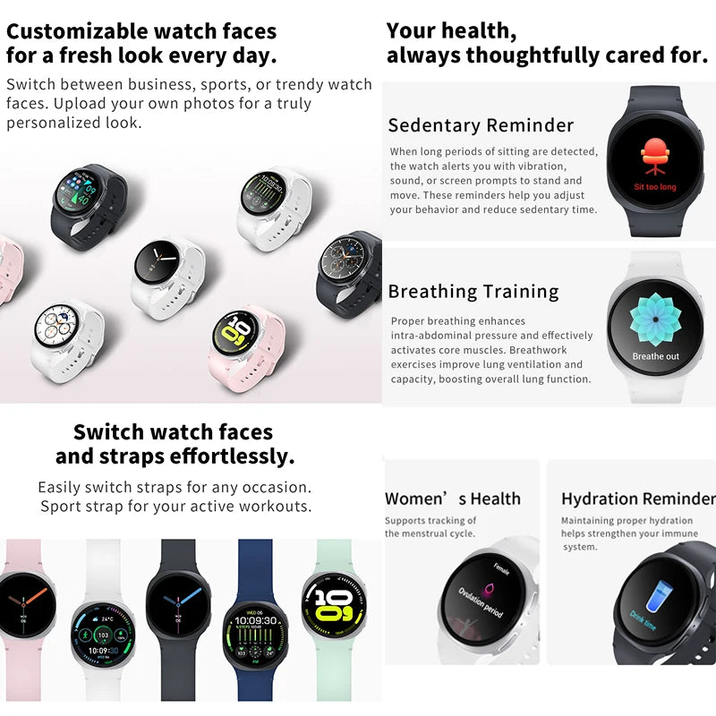 2025 nuevos relojes 8 Mini GPS Track reloj inteligente para hombres mujeres salud deporte AMOLED ritmo cardíaco Bluetooth llamada impermeable Smartwatch
