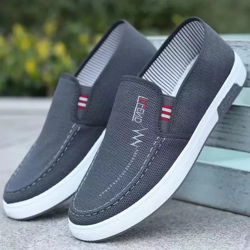 Zapatos de hombre, zapatillas de lona transpirables para jóvenes, zapatos de tenis para caminar, mocasines para conducir, mocasines para casa, zapatos planos para patinar y trabajo