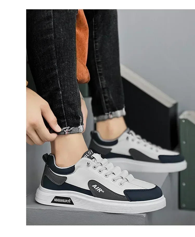 2025 casuales al aire cordones estilo coreano viaje juvenil zapatos de fondo plano para hombres transpirable shoe