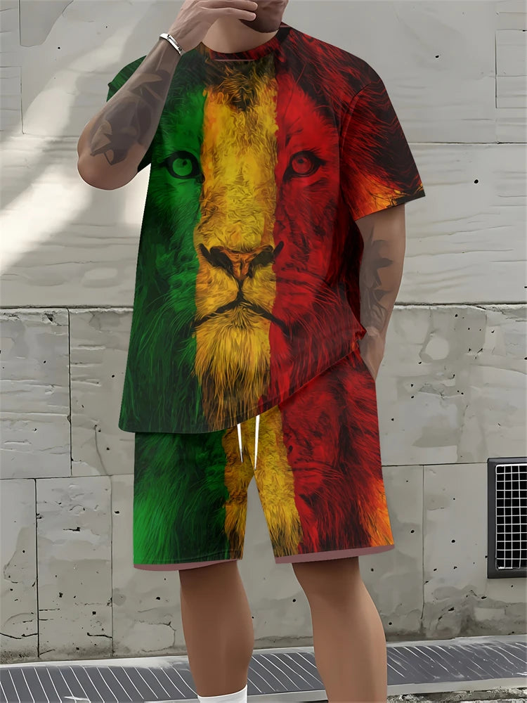 Conjunto Streetwear Hombre 2 Piezas | Camisa + Pantalón Corto Estampado