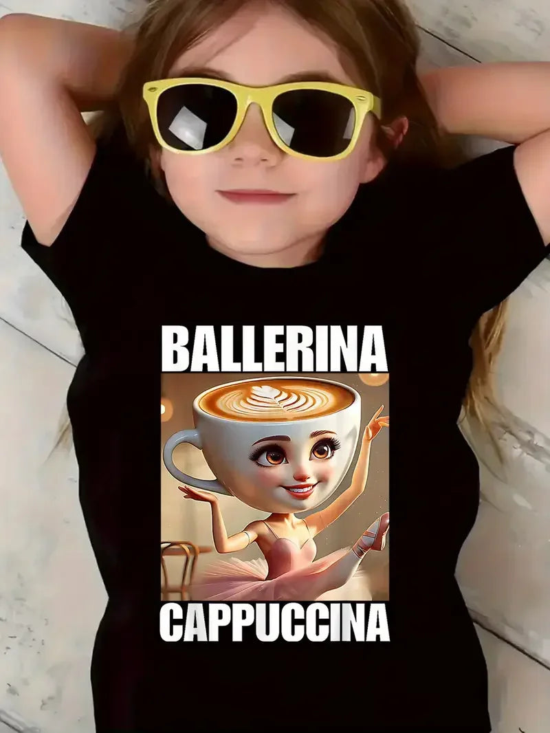 Y2k-Camiseta italiana con animales de Brainrot para niños y niñas, camisetas de manga corta de Tung Tung Sahur, camiseta bonita con meme divertido, ropa de verano