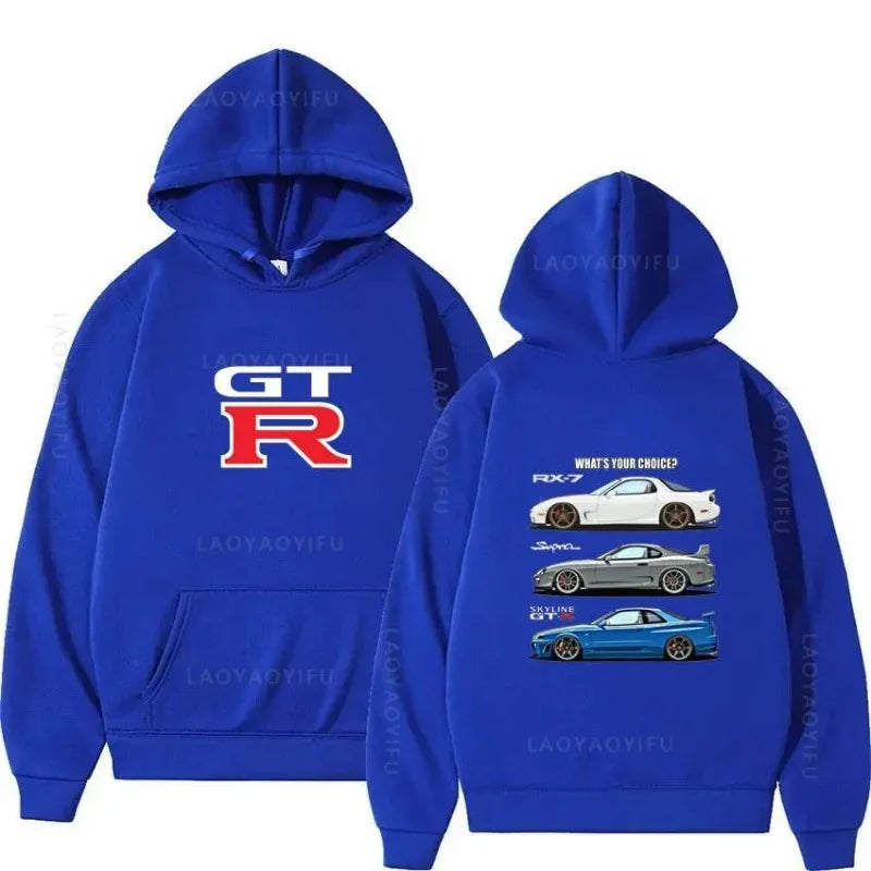 Sudadera GTR Skyline R34 Hombre - Estilo Urbano Cyberpunk