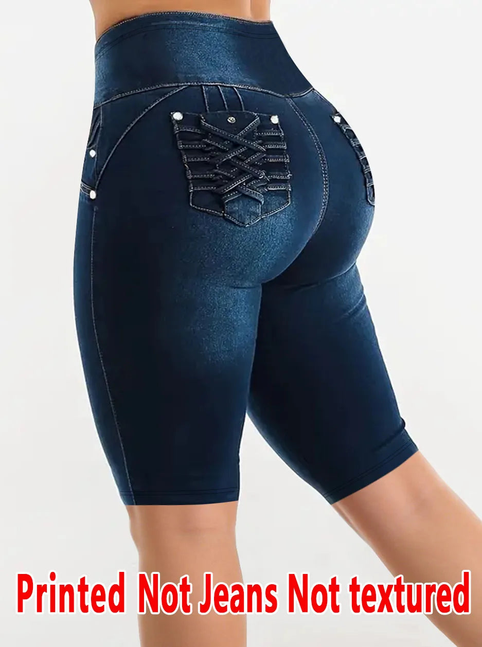 1376 [Leggings Estampados - No son de Tela Imitación Vaquera] Leggings Estampados Sin Textura - Tela No Imitación Vaquera