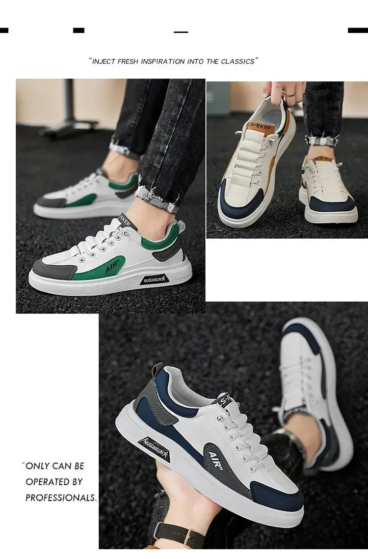 2025 casuales al aire cordones estilo coreano viaje juvenil zapatos de fondo plano para hombres transpirable shoe