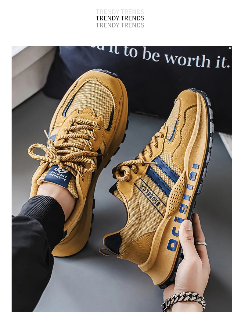 Trendy Brand Men's New Comfortable and Versatile Casual Shoes with Soft Soles Anti Slip and Wear-resistant Shoes Zapatos Hombre