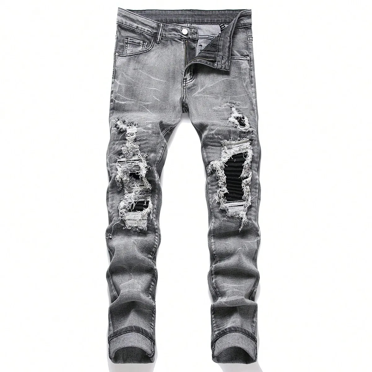 Pantalones Vaqueros Rasgados Hombre - Retales Ajustados